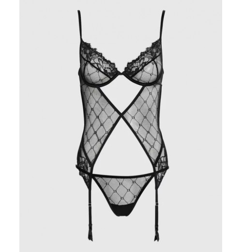 Short Unlined Lace Merrywidow