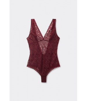 Elegant Silhouette Lace Bodysuit