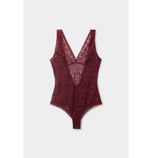 Elegant Silhouette Lace Bodysuit